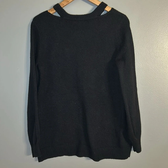 J Jason Wu Cutout Black Crewneck Sweater, Sz XS, Cotton Blend - Picture 6 of 8